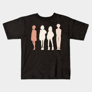 WEP1 Wonder Egg Priority Characters Ai, Rika, Momoe, and Neiru Kids T-Shirt